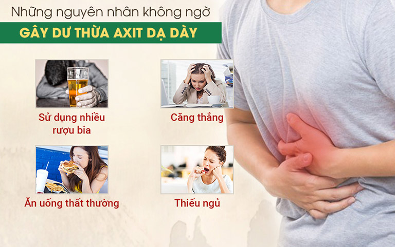 Một số nguyên nhân phổ biến dẫn đến dư axit dạ dày