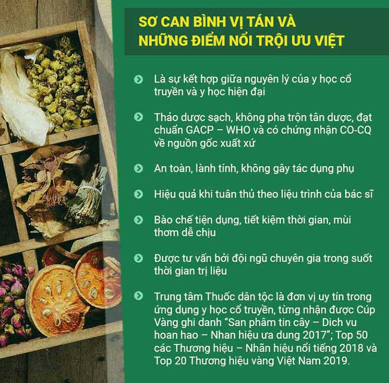 Sơ can Bình vị tán có nhiều ưu điểm làm hài lòng người bệnh