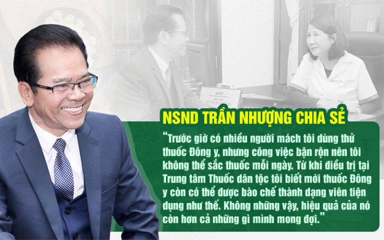 Chia sẻ cùa NSND Trần Nhượng sau khi điều trị bệnh dạ dày thành công với Sơ can Bình vị tán