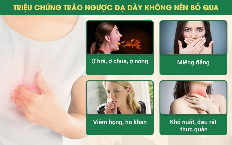 Những triệu chứng dễ nhận thấy của trào ngược dạ thực quản không nên bỏ qua