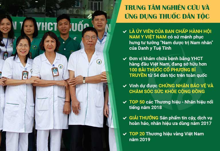 Trung tâm Thuốc dân tộc với đội ngũ chuyên gia tay nghề cao và đạt nhiều giải thưởng thành tựu