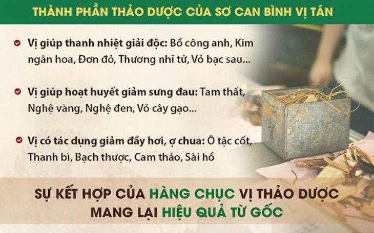 Ưu điểm về phân chia dược liệu trong thành phần bài thuốc Sơ can Bình vị tán