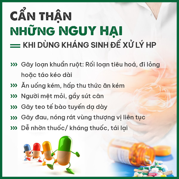 Hạn chế khi dùng Tây y để loại bỏ HP dạ dày